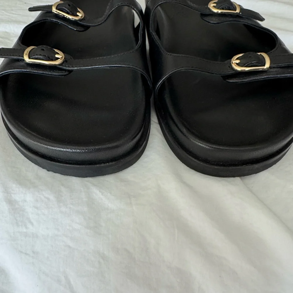 J Crew size 9 leather slide sandals - Picture 4 of 5